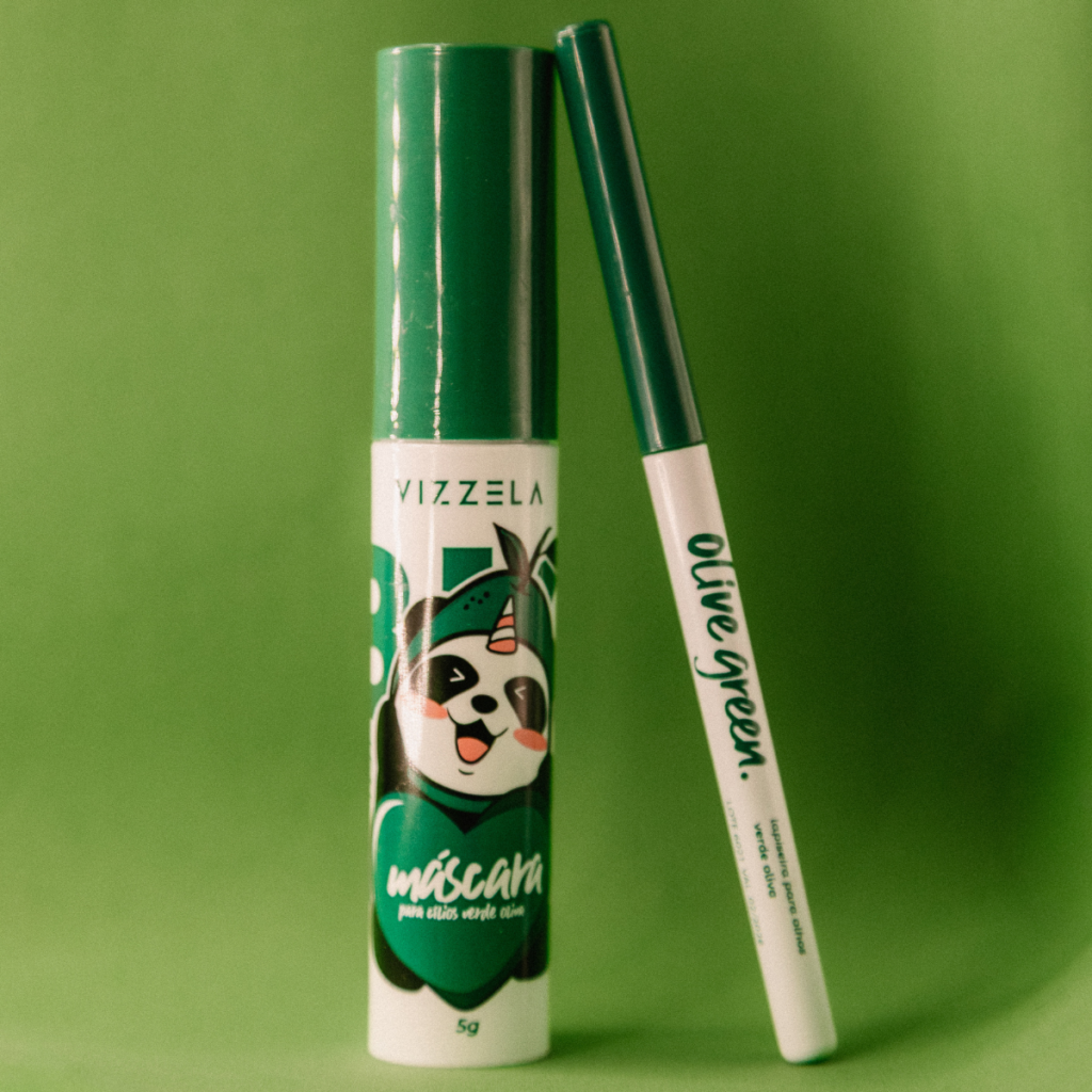 Máscara de cílios e lapiseira para olhos Olive Green Vizzela